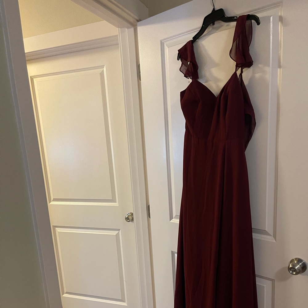 Azazie Dress, Cabernet, New w/ Tags and Slit